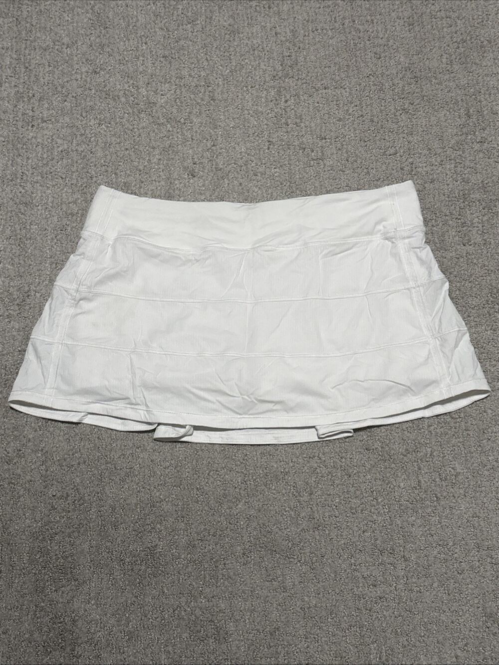 Lululemon pace rival skirt skort tennis women's White Color size 10